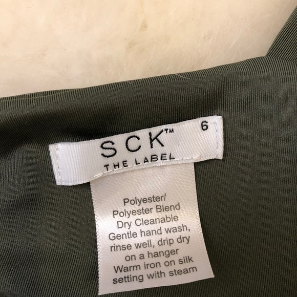 SCK the label- plunging olive wrap dress - Picture 4 of 5